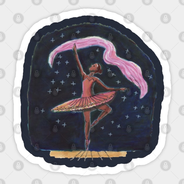 Dancing Ballerina Sticker by Mila-Ola_Art